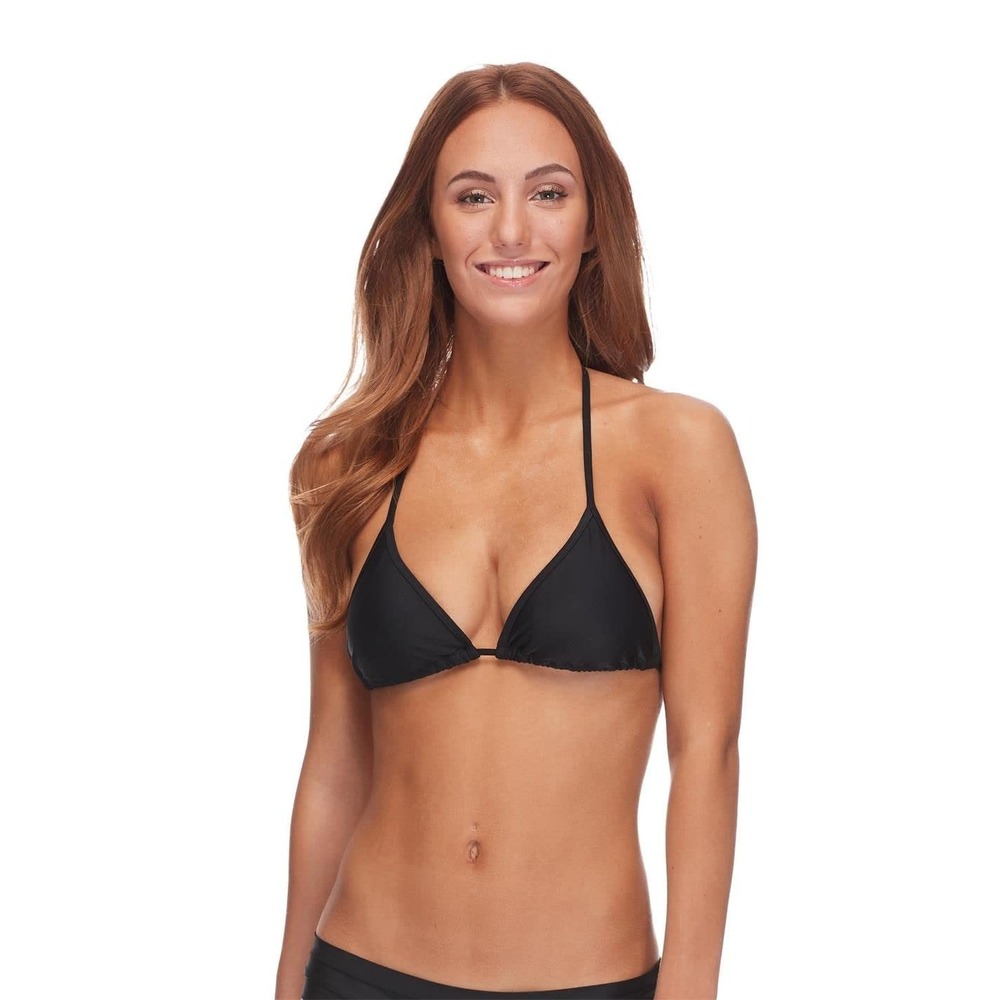 Body Glove Bikini Top Women XL Black New Smoothies DITA Triangle Slider